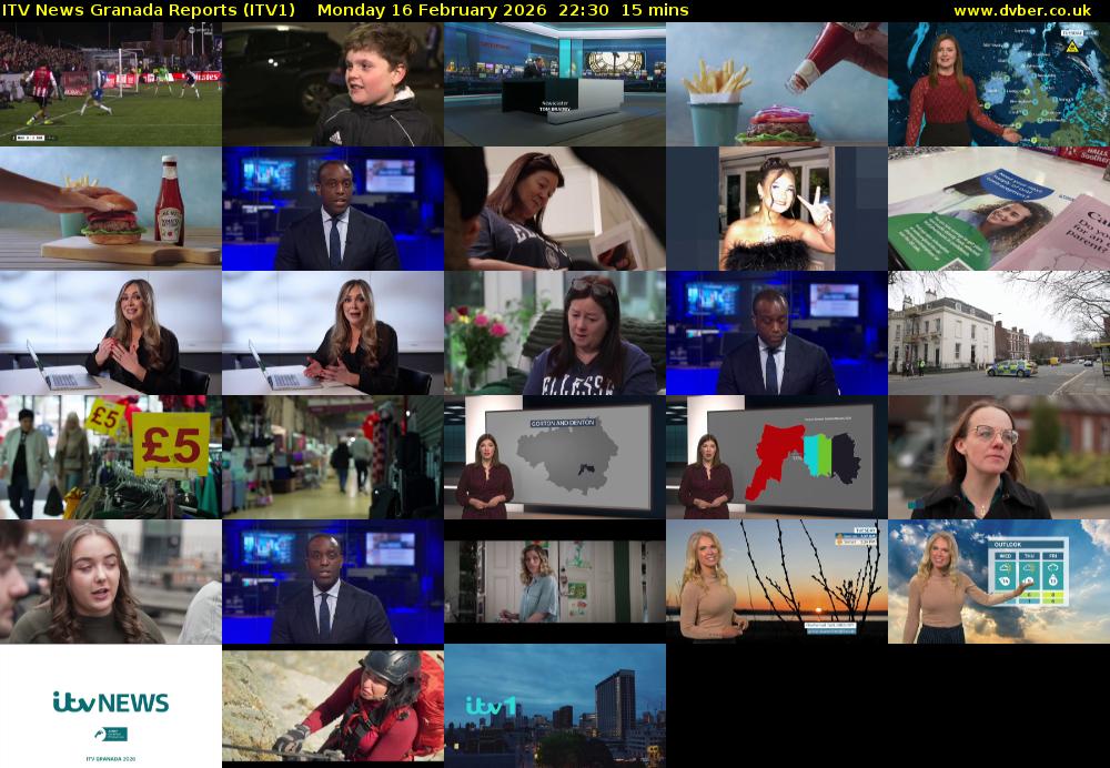ITV News Granada Reports (ITV1) Monday 16 February 2026 22:30 - 22:45
