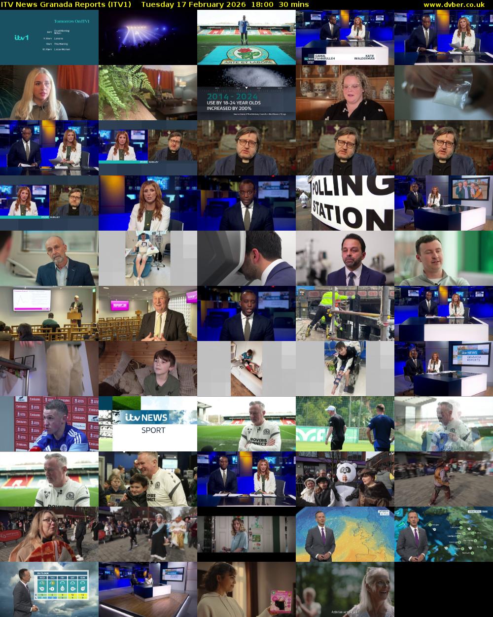 ITV News Granada Reports (ITV1) Tuesday 17 February 2026 18:00 - 18:30