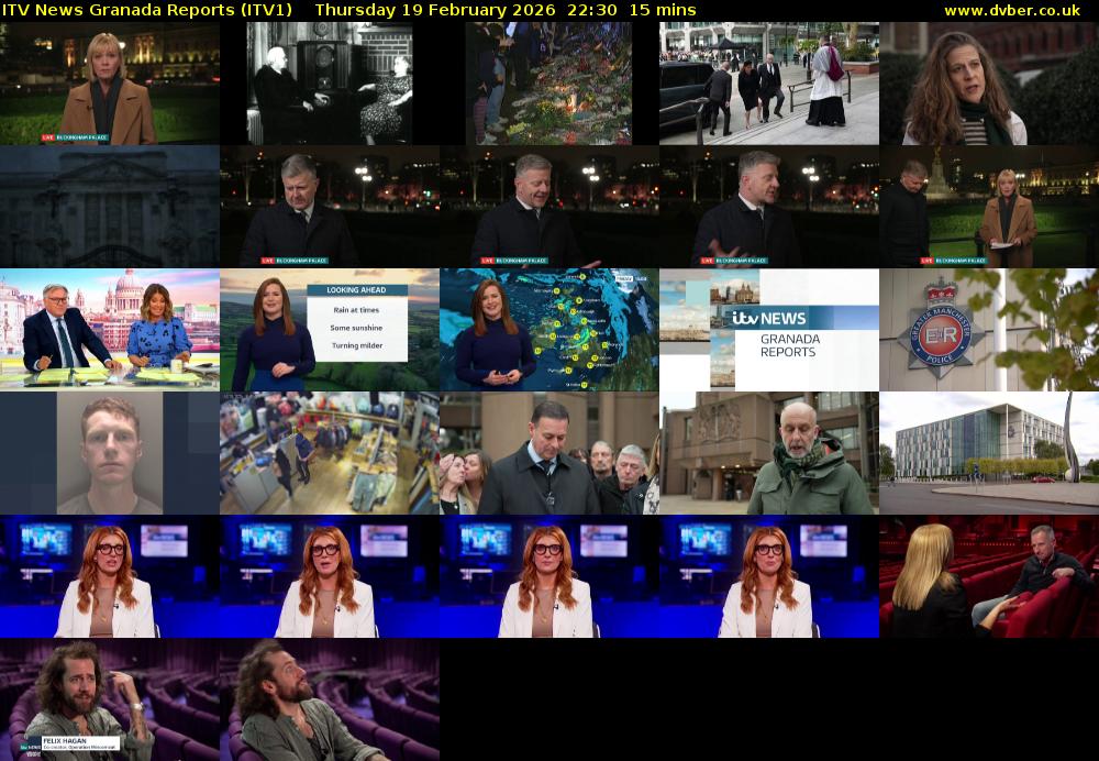 ITV News Granada Reports (ITV1) Thursday 19 February 2026 22:30 - 22:45