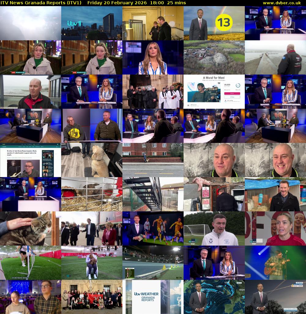 ITV News Granada Reports (ITV1) Friday 20 February 2026 18:00 - 18:25