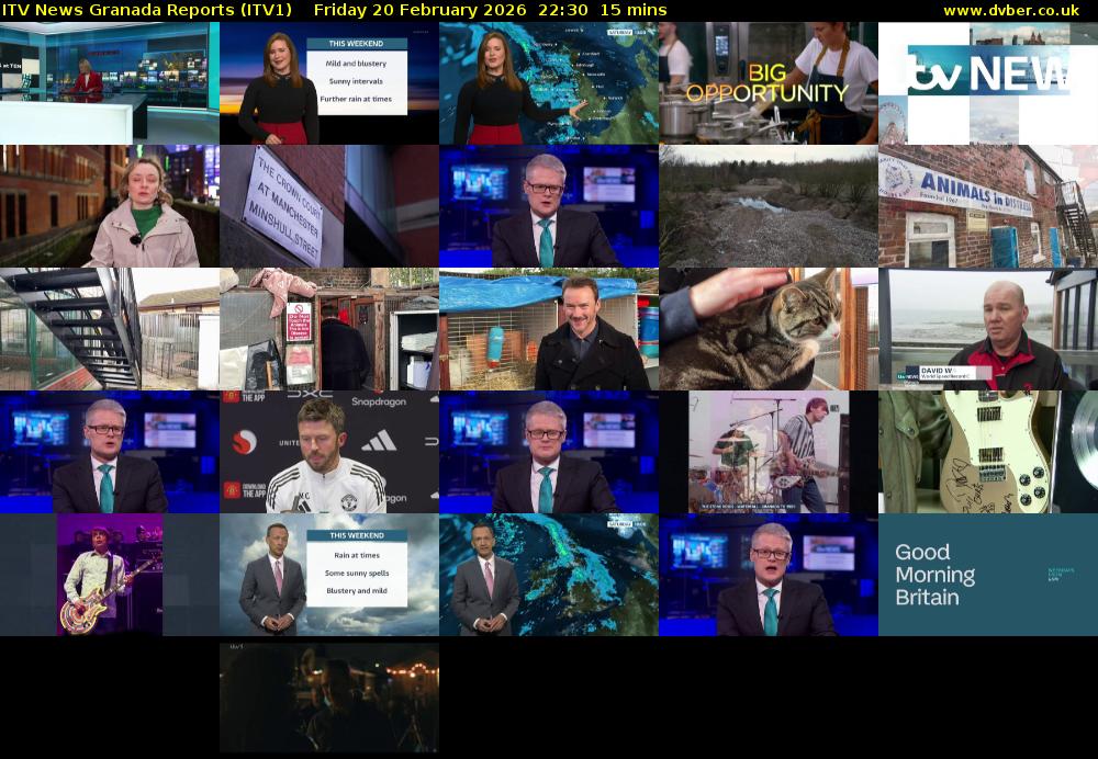 ITV News Granada Reports (ITV1) Friday 20 February 2026 22:30 - 22:45