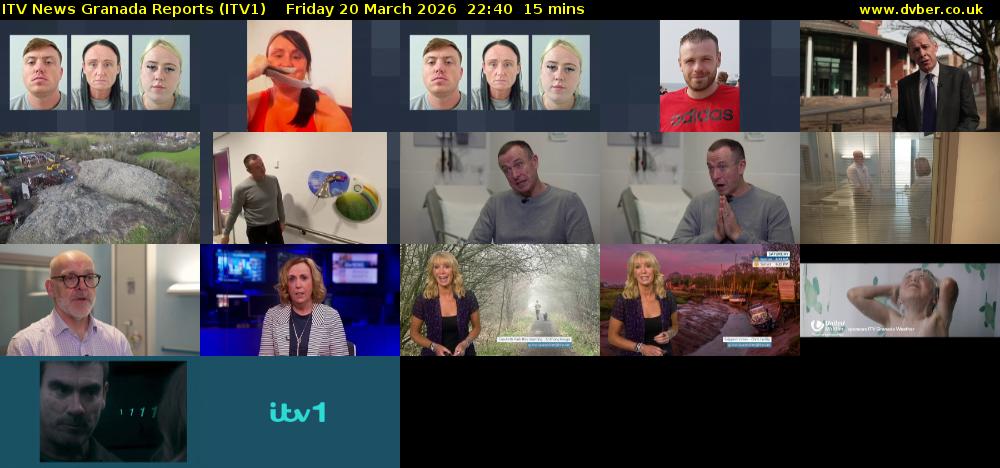 ITV News Granada Reports (ITV1) Friday 20 March 2026 22:40 - 22:55