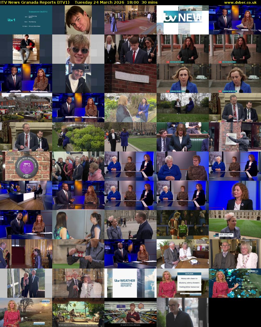 ITV News Granada Reports (ITV1) Tuesday 24 March 2026 18:00 - 18:30