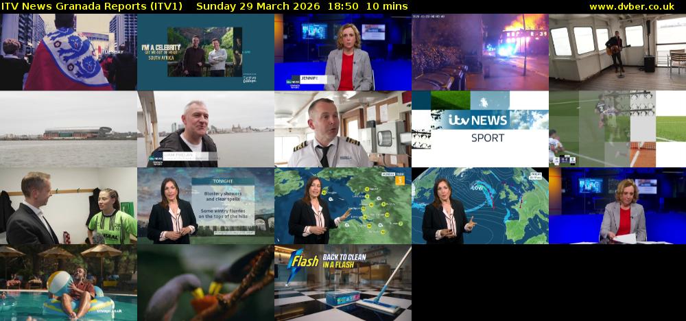 ITV News Granada Reports (ITV1) Sunday 29 March 2026 18:50 - 19:00