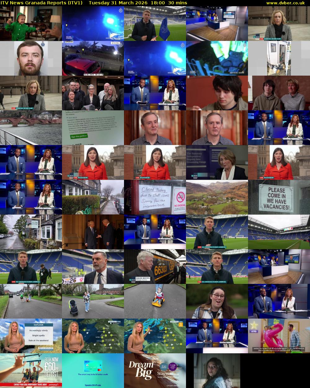 ITV News Granada Reports (ITV1) Tuesday 31 March 2026 18:00 - 18:30