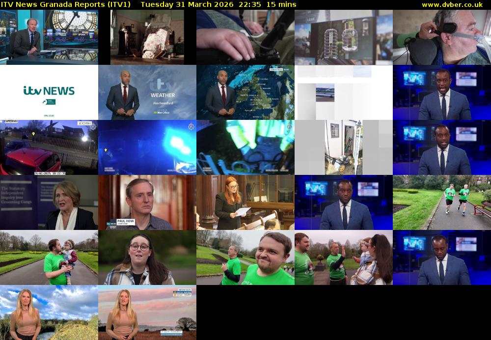 ITV News Granada Reports (ITV1) Tuesday 31 March 2026 22:35 - 22:50