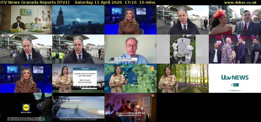 ITV News Granada Reports (ITV1) Saturday 11 April 2026 17:10 - 17:20