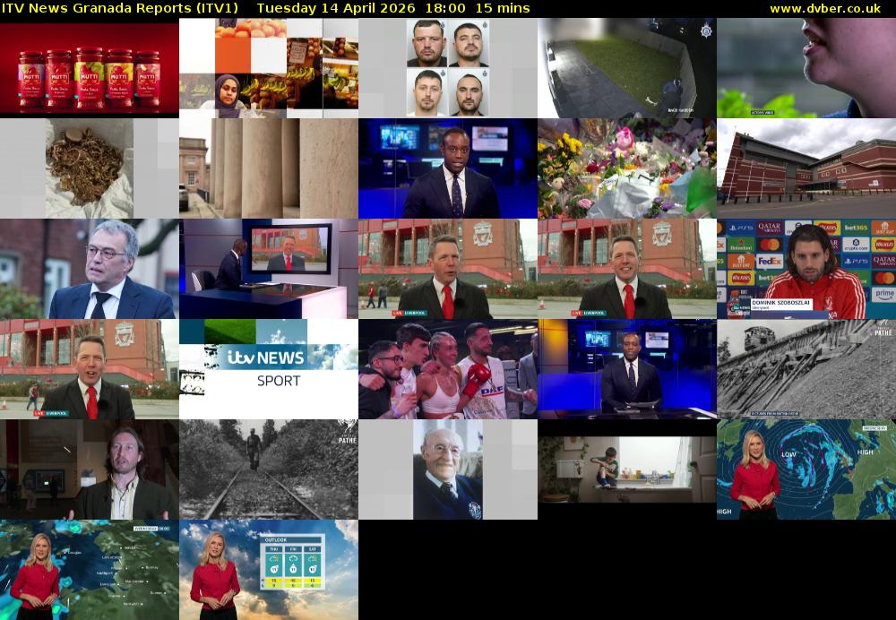 ITV News Granada Reports (ITV1) Tuesday 14 April 2026 18:00 - 18:15