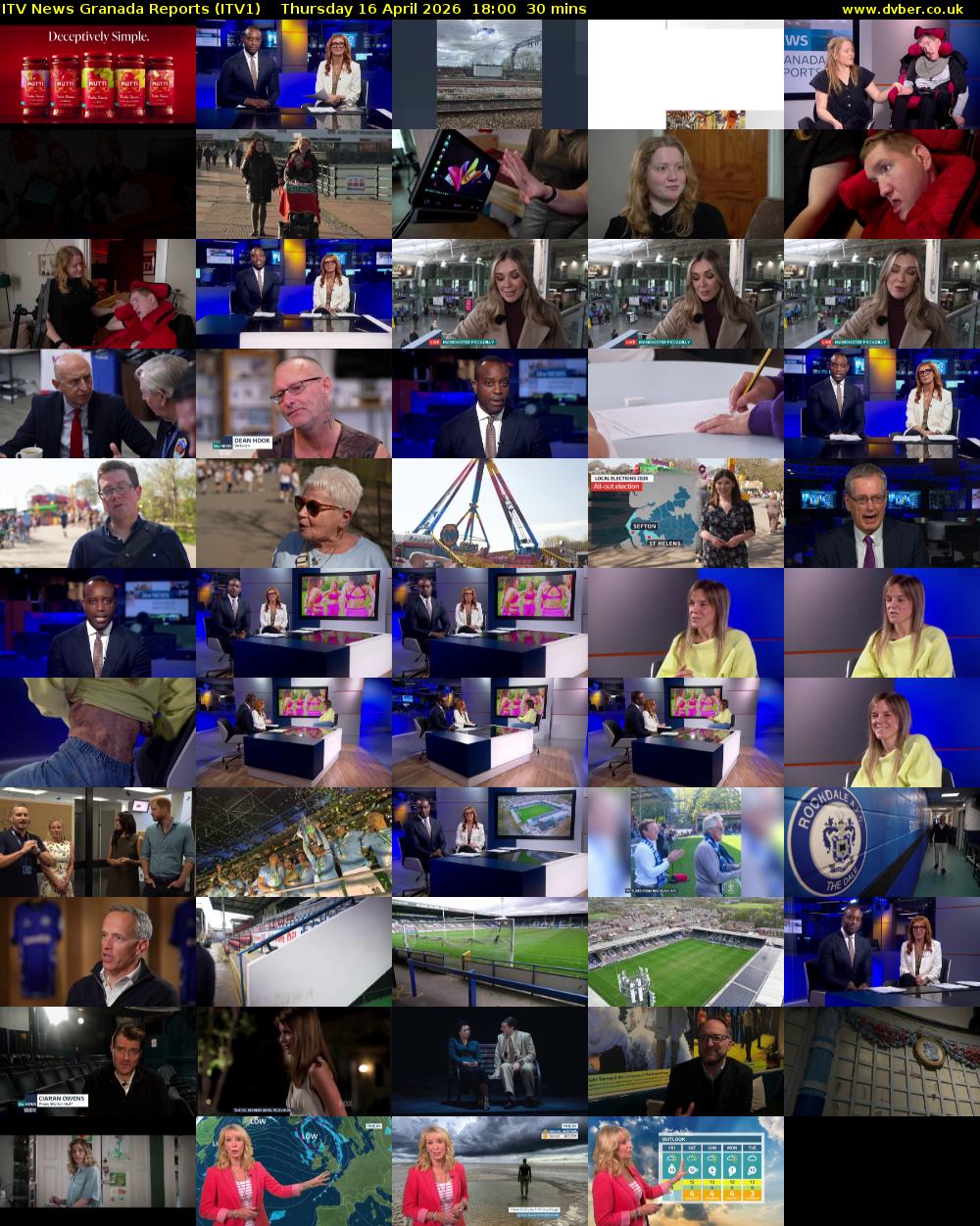 ITV News Granada Reports (ITV1) Thursday 16 April 2026 18:00 - 18:30