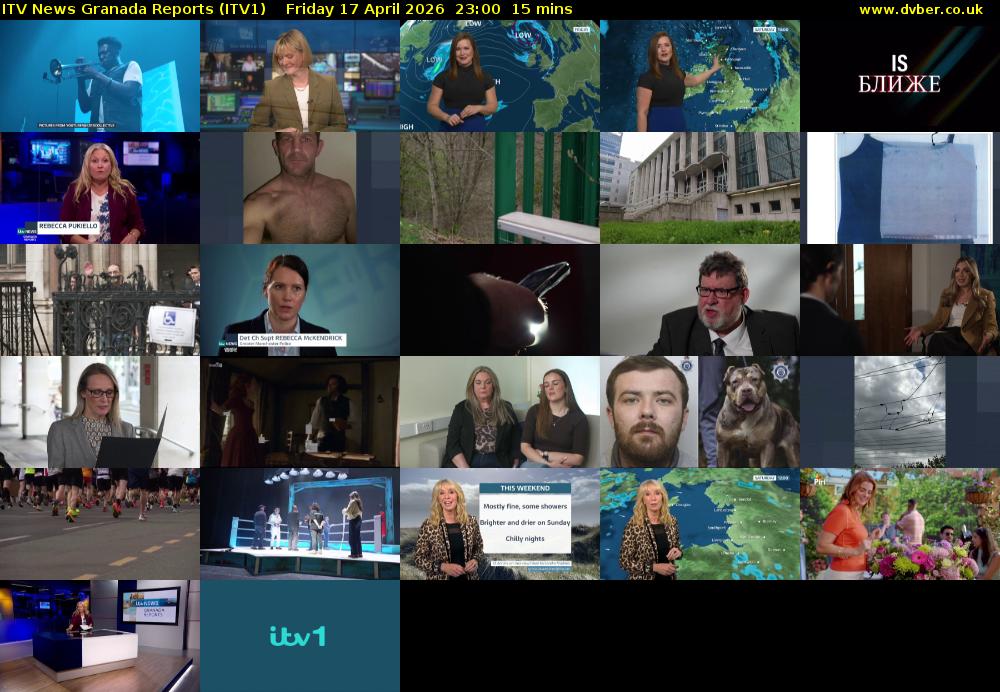 ITV News Granada Reports (ITV1) Friday 17 April 2026 23:00 - 23:15
