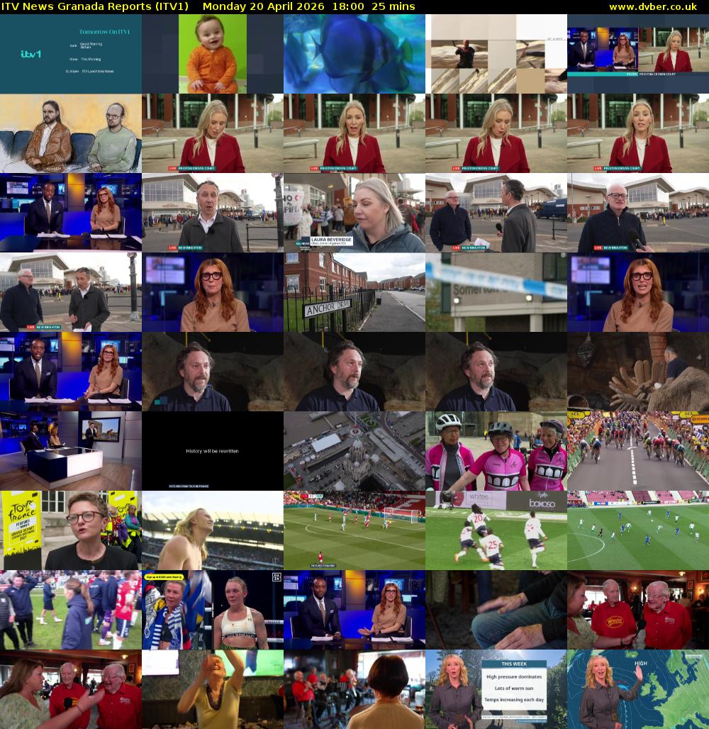 ITV News Granada Reports (ITV1) Monday 20 April 2026 18:00 - 18:25