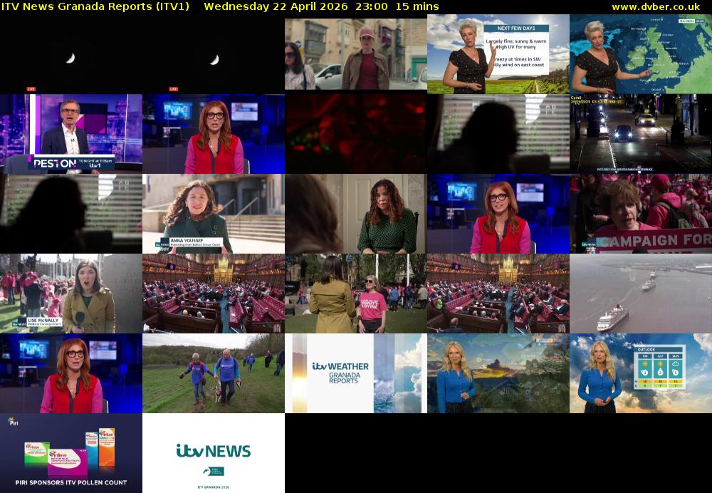ITV News Granada Reports (ITV1) Wednesday 22 April 2026 23:00 - 23:15