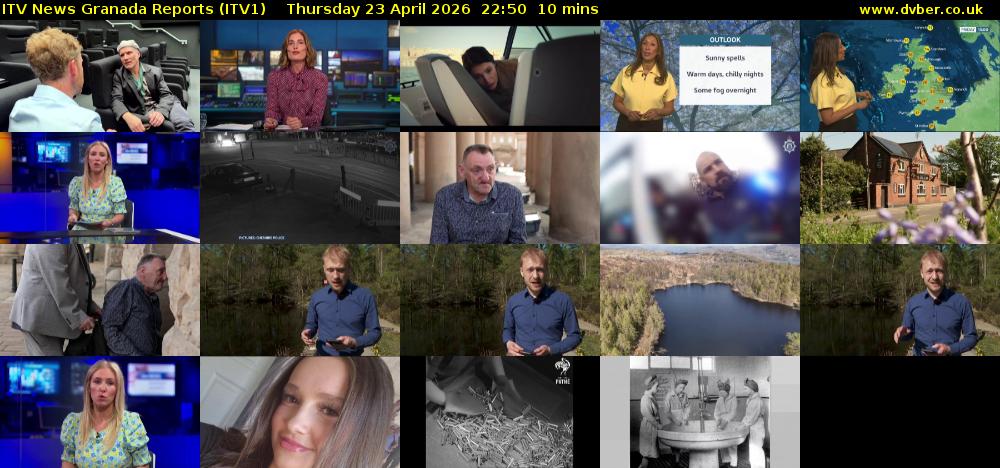 ITV News Granada Reports (ITV1) Thursday 23 April 2026 22:50 - 23:00