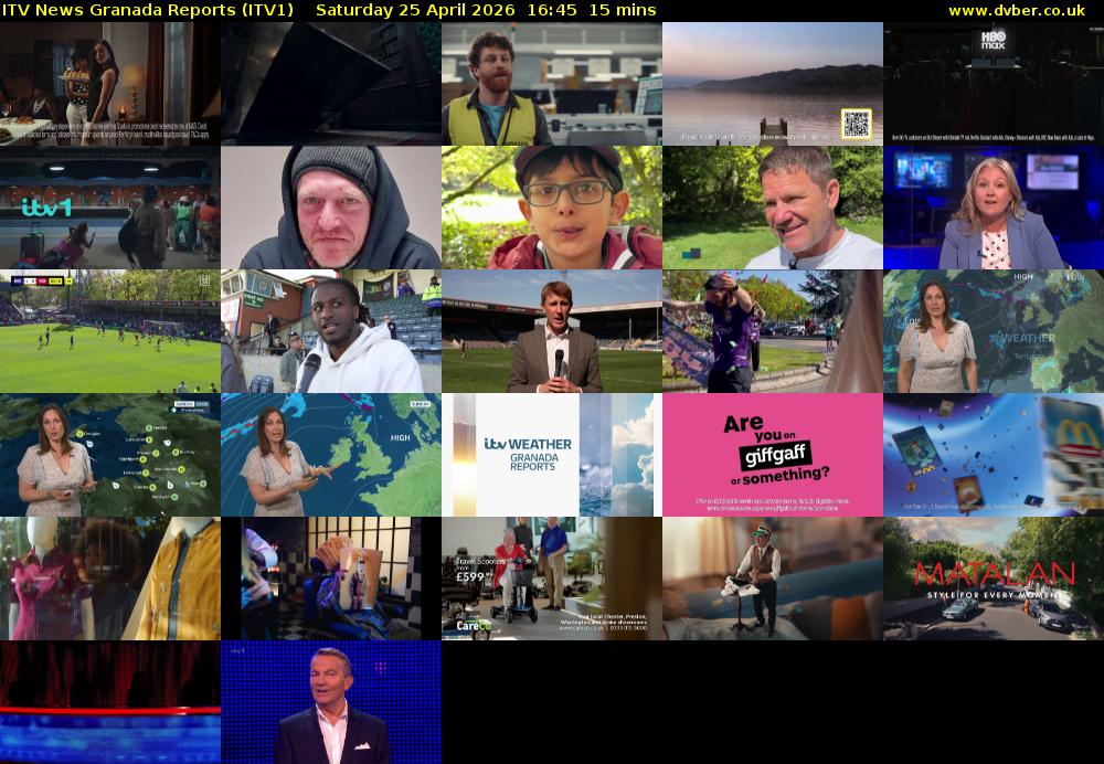 ITV News Granada Reports (ITV1) Saturday 25 April 2026 16:45 - 17:00
