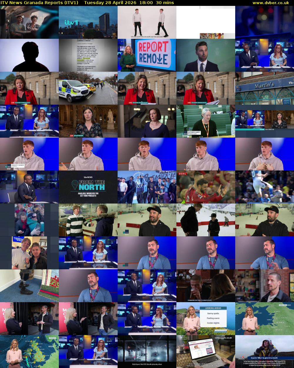 ITV News Granada Reports (ITV1) Tuesday 28 April 2026 18:00 - 18:30