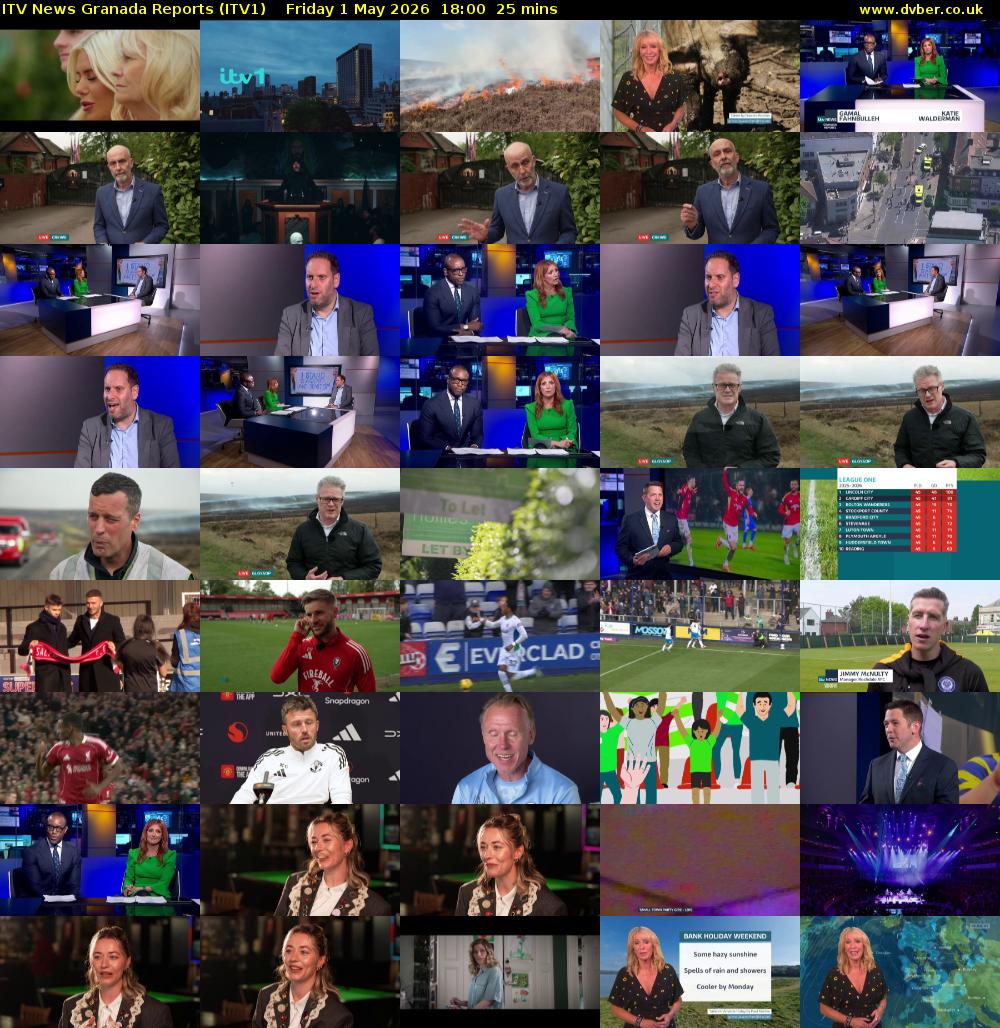 ITV News Granada Reports (ITV1) Friday 1 May 2026 18:00 - 18:25