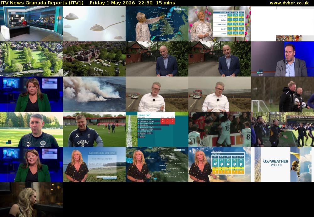 ITV News Granada Reports (ITV1) Friday 1 May 2026 22:30 - 22:45