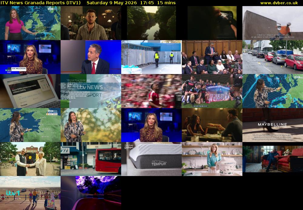 ITV News Granada Reports (ITV1) Saturday 9 May 2026 17:45 - 18:00