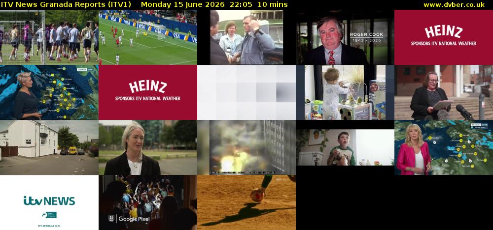 ITV News Granada Reports (ITV1) Monday 15 June 2026 22:05 - 22:15