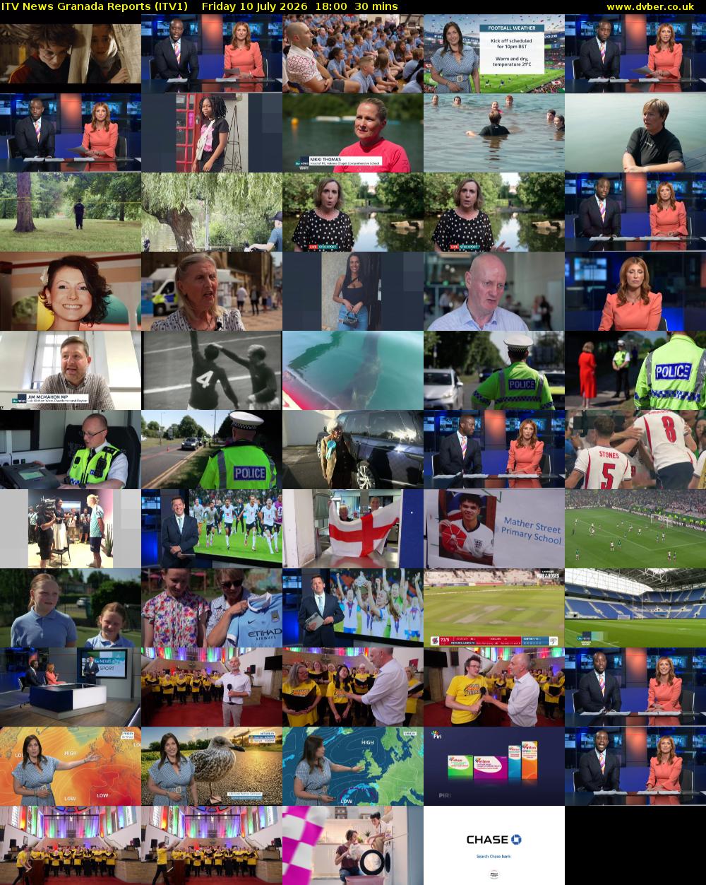 ITV News Granada Reports (ITV1) Friday 10 July 2026 18:00 - 18:30