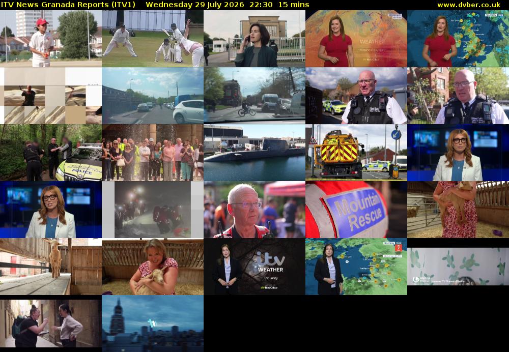 ITV News Granada Reports (ITV1) Wednesday 29 July 2026 22:30 - 22:45