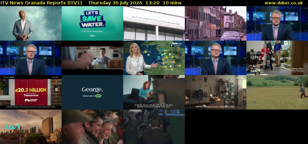 ITV News Granada Reports (ITV1) Thursday 30 July 2026 13:20 - 13:30