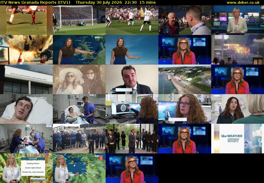 ITV News Granada Reports (ITV1) Thursday 30 July 2026 22:30 - 22:45
