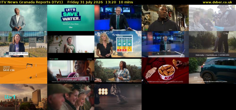 ITV News Granada Reports (ITV1) Friday 31 July 2026 13:20 - 13:30