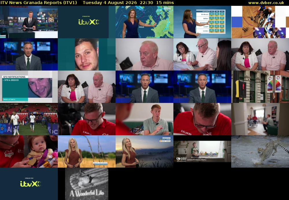ITV News Granada Reports (ITV1) Tuesday 4 August 2026 22:30 - 22:45