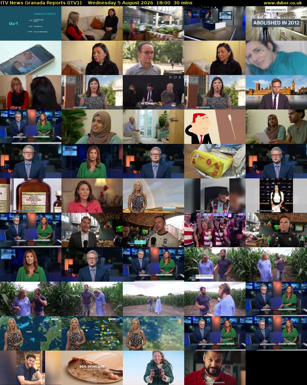 ITV News Granada Reports (ITV1) Wednesday 5 August 2026 18:00 - 18:30