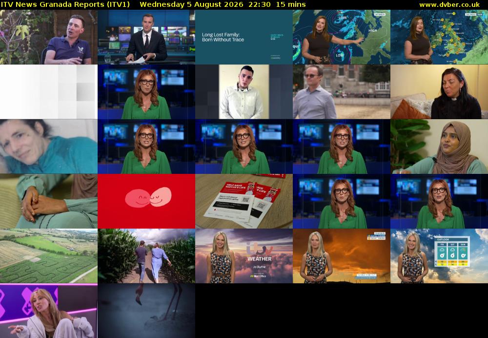 ITV News Granada Reports (ITV1) Wednesday 5 August 2026 22:30 - 22:45