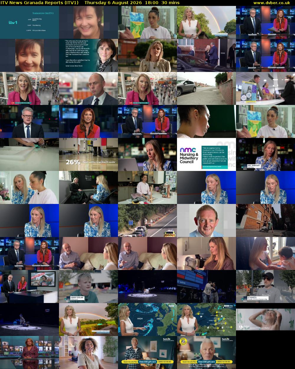 ITV News Granada Reports (ITV1) Thursday 6 August 2026 18:00 - 18:30