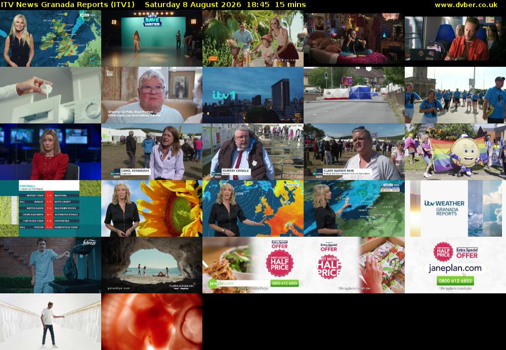 ITV News Granada Reports (ITV1) Saturday 8 August 2026 18:45 - 19:00