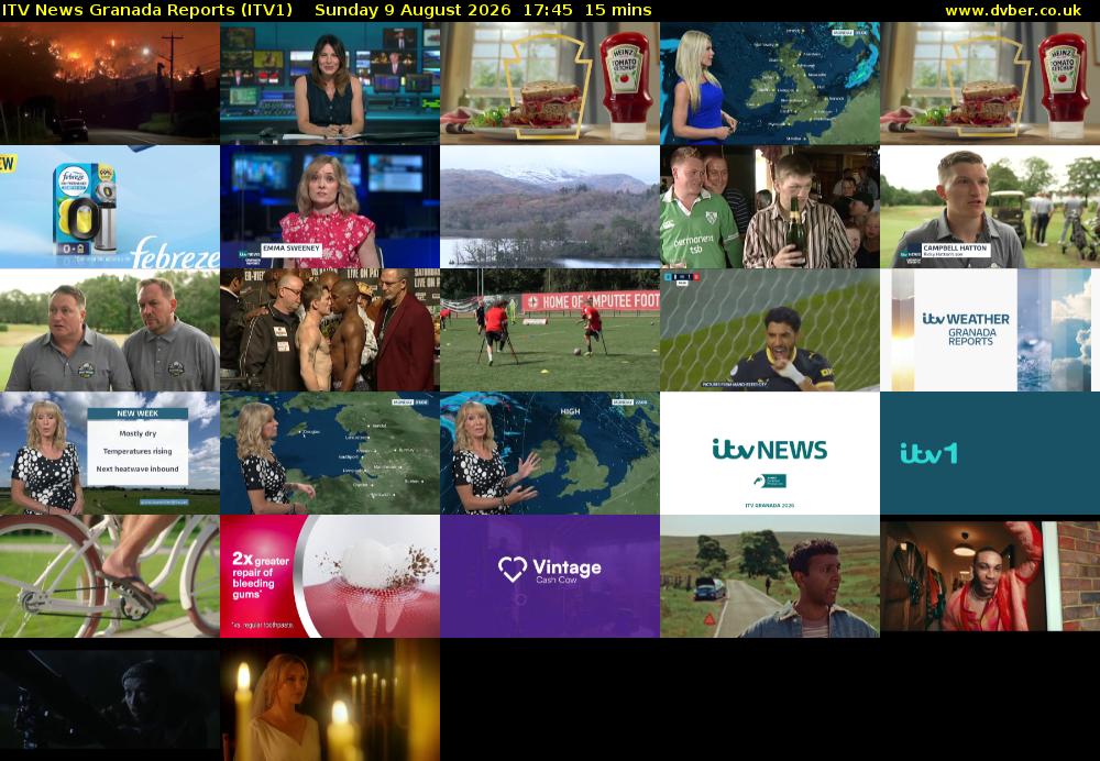 ITV News Granada Reports (ITV1) Sunday 9 August 2026 17:45 - 18:00