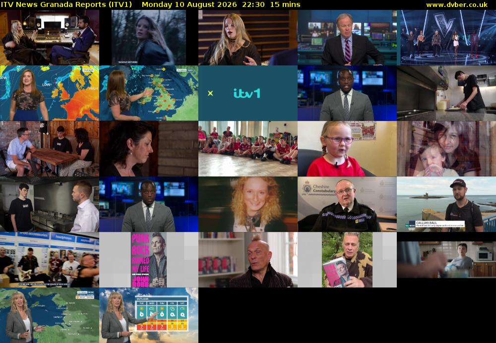 ITV News Granada Reports (ITV1) Monday 10 August 2026 22:30 - 22:45