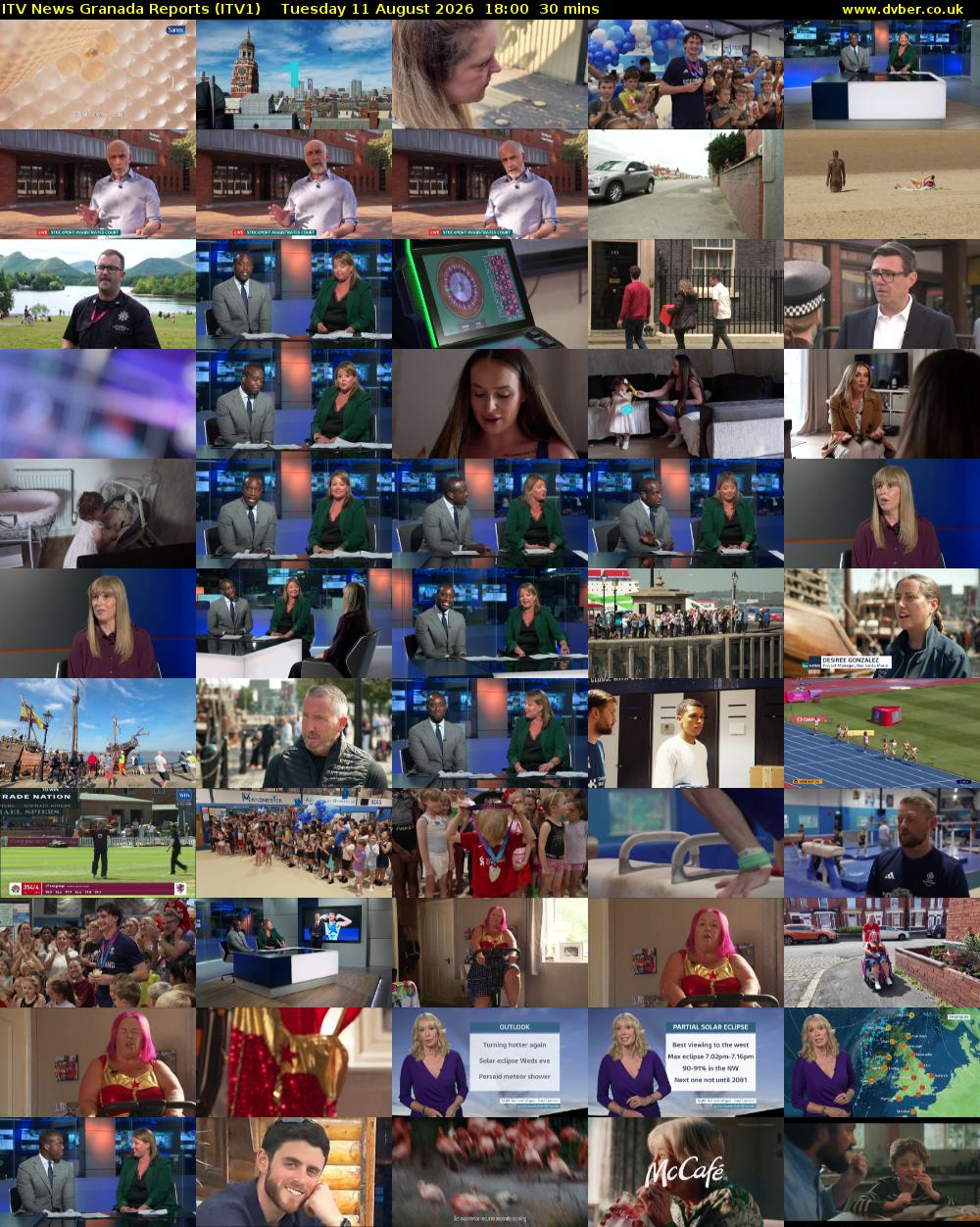 ITV News Granada Reports (ITV1) Tuesday 11 August 2026 18:00 - 18:30