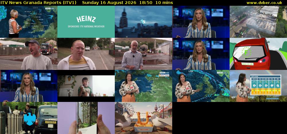ITV News Granada Reports (ITV1) Sunday 16 August 2026 18:50 - 19:00