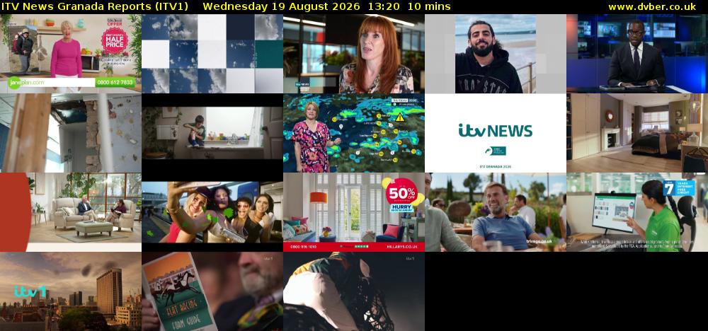 ITV News Granada Reports (ITV1) Wednesday 19 August 2026 13:20 - 13:30