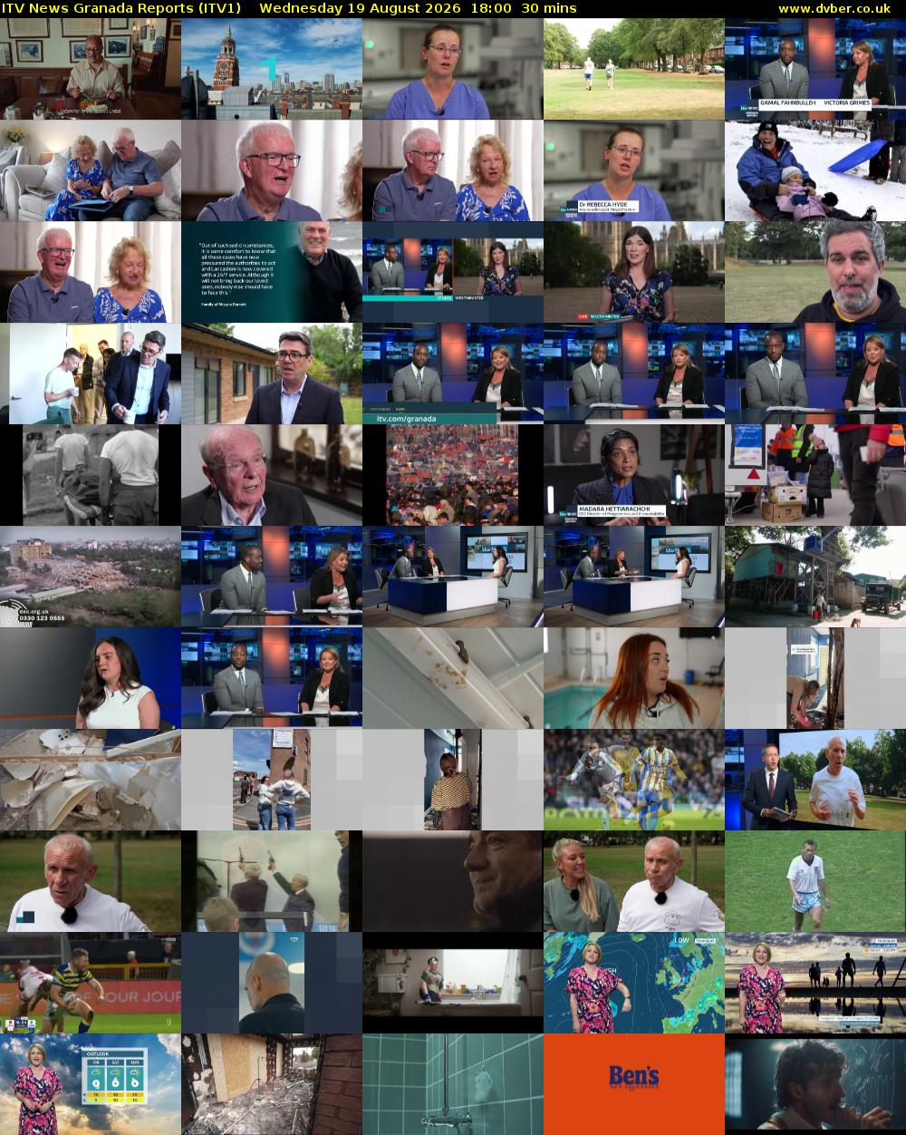 ITV News Granada Reports (ITV1) Wednesday 19 August 2026 18:00 - 18:30
