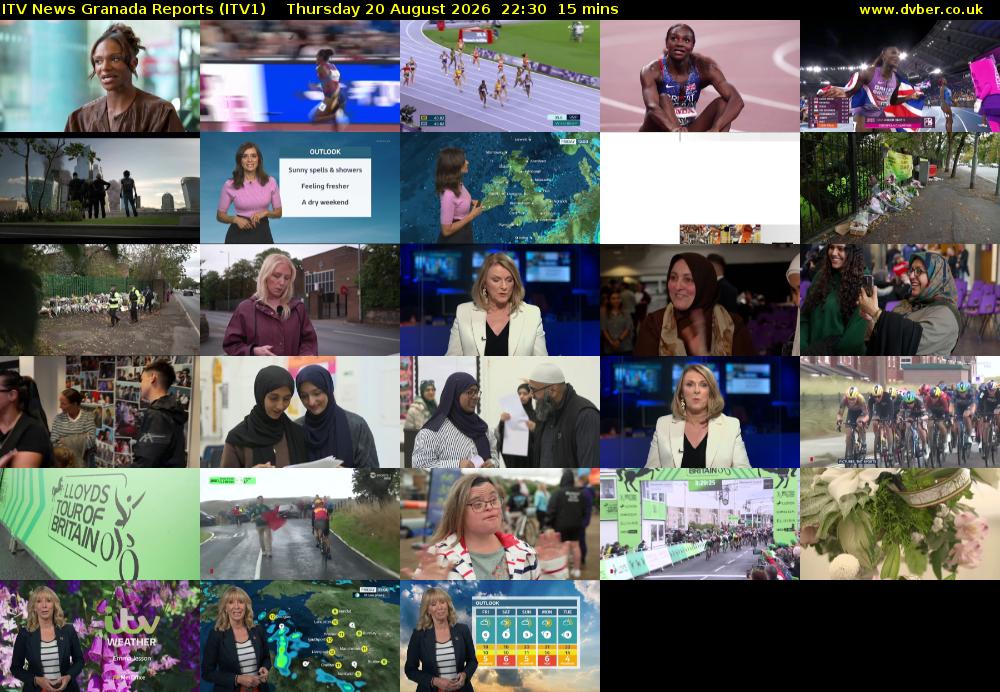 ITV News Granada Reports (ITV1) Thursday 20 August 2026 22:30 - 22:45
