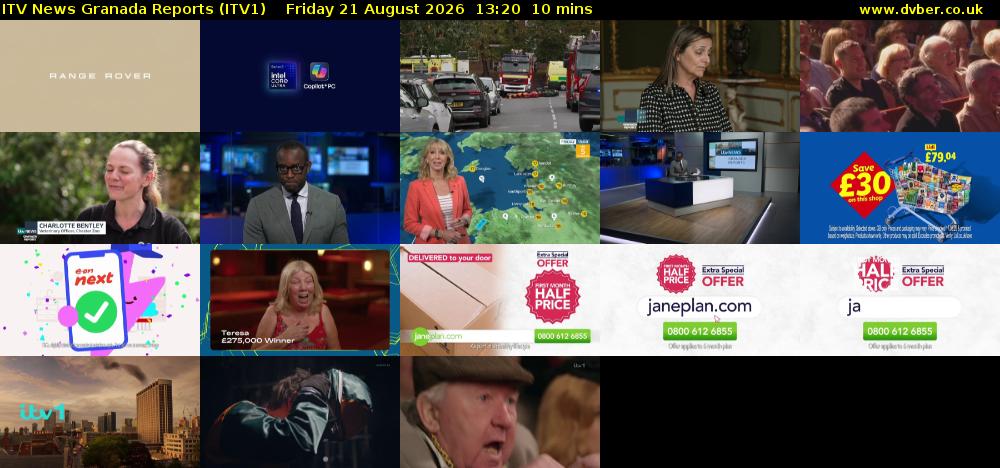 ITV News Granada Reports (ITV1) Friday 21 August 2026 13:20 - 13:30