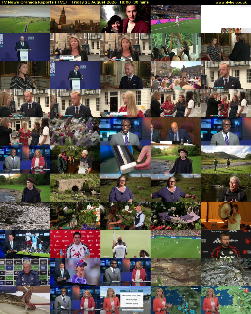 ITV News Granada Reports (ITV1) Friday 21 August 2026 18:00 - 18:30