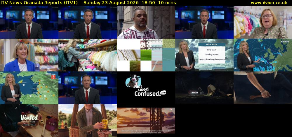 ITV News Granada Reports (ITV1) Sunday 23 August 2026 18:50 - 19:00