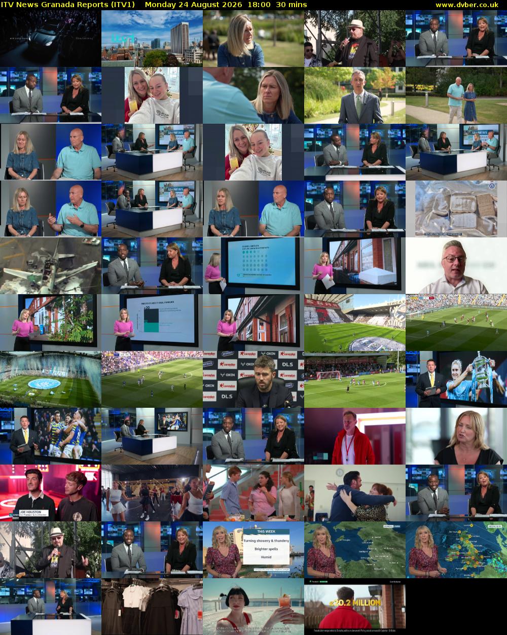 ITV News Granada Reports (ITV1) Monday 24 August 2026 18:00 - 18:30