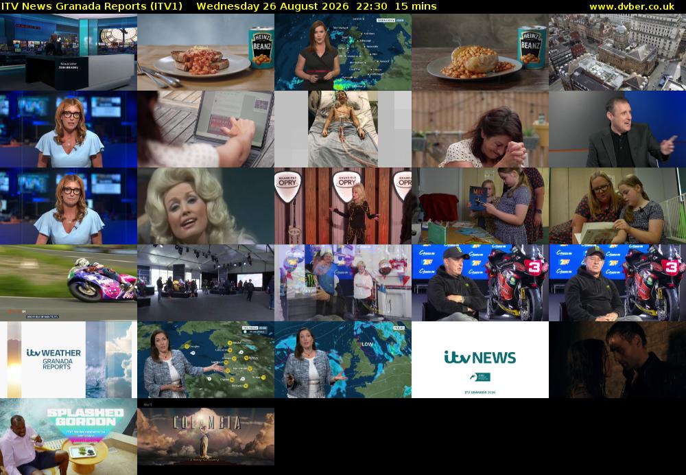 ITV News Granada Reports (ITV1) Wednesday 26 August 2026 22:30 - 22:45