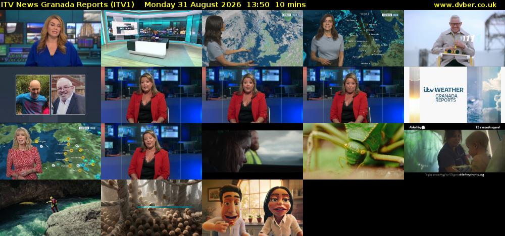 ITV News Granada Reports (ITV1) Monday 31 August 2026 13:50 - 14:00