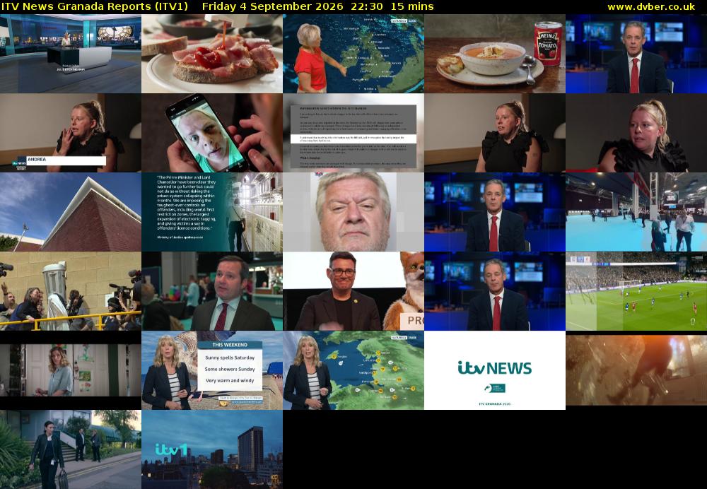 ITV News Granada Reports (ITV1) Friday 4 September 2026 22:30 - 22:45