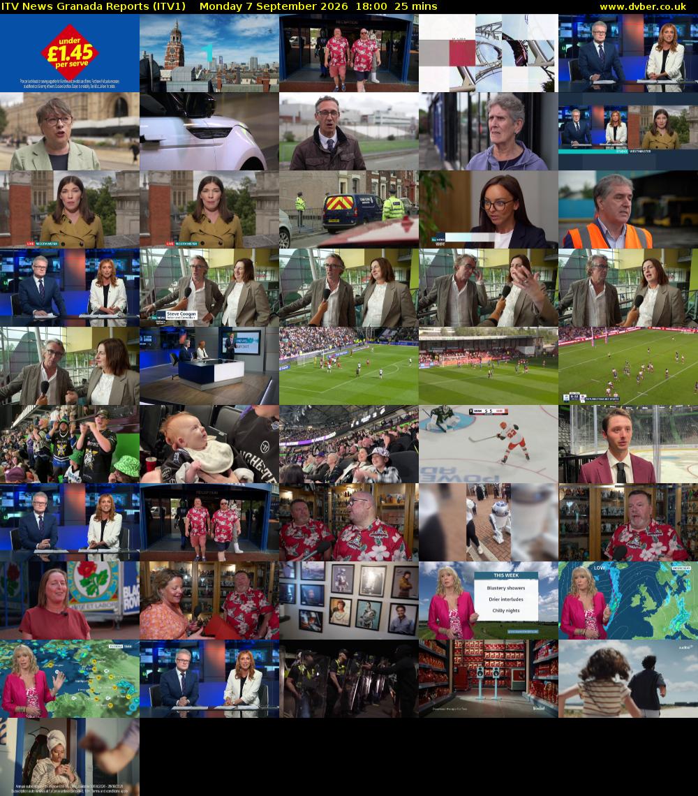 ITV News Granada Reports (ITV1) Monday 7 September 2026 18:00 - 18:25