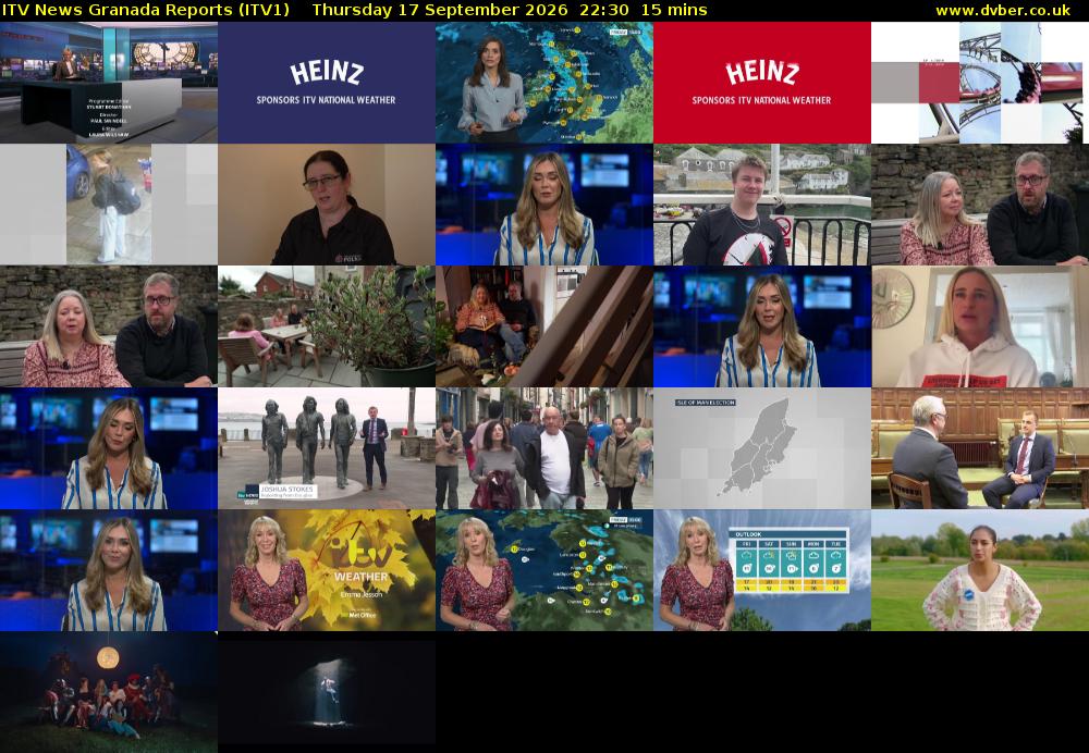 ITV News Granada Reports (ITV1) Thursday 17 September 2026 22:30 - 22:45
