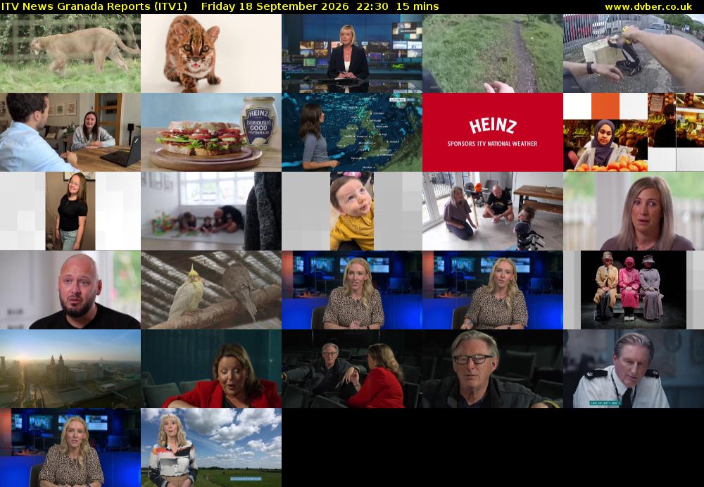 ITV News Granada Reports (ITV1) Friday 18 September 2026 22:30 - 22:45